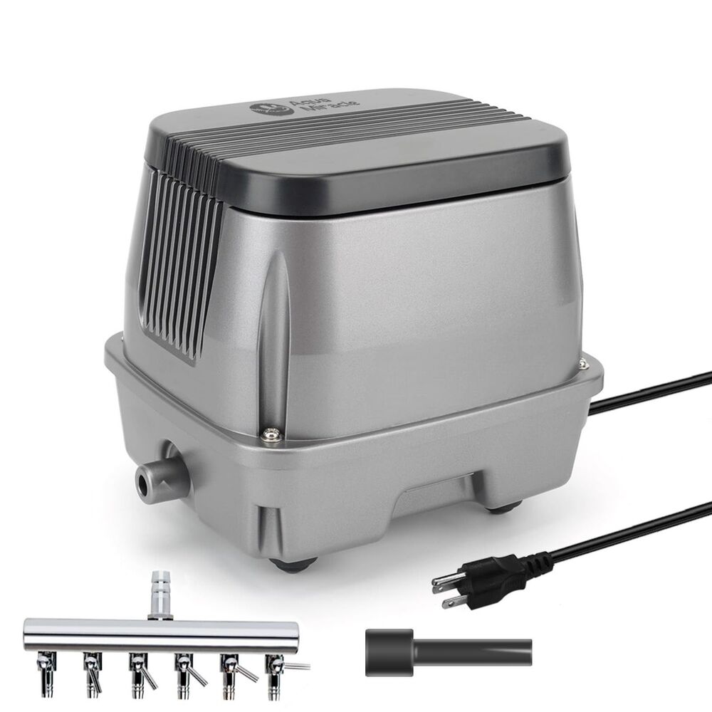 AquaMiracle Linear Air Pump, 635GPH, 18W, Grey